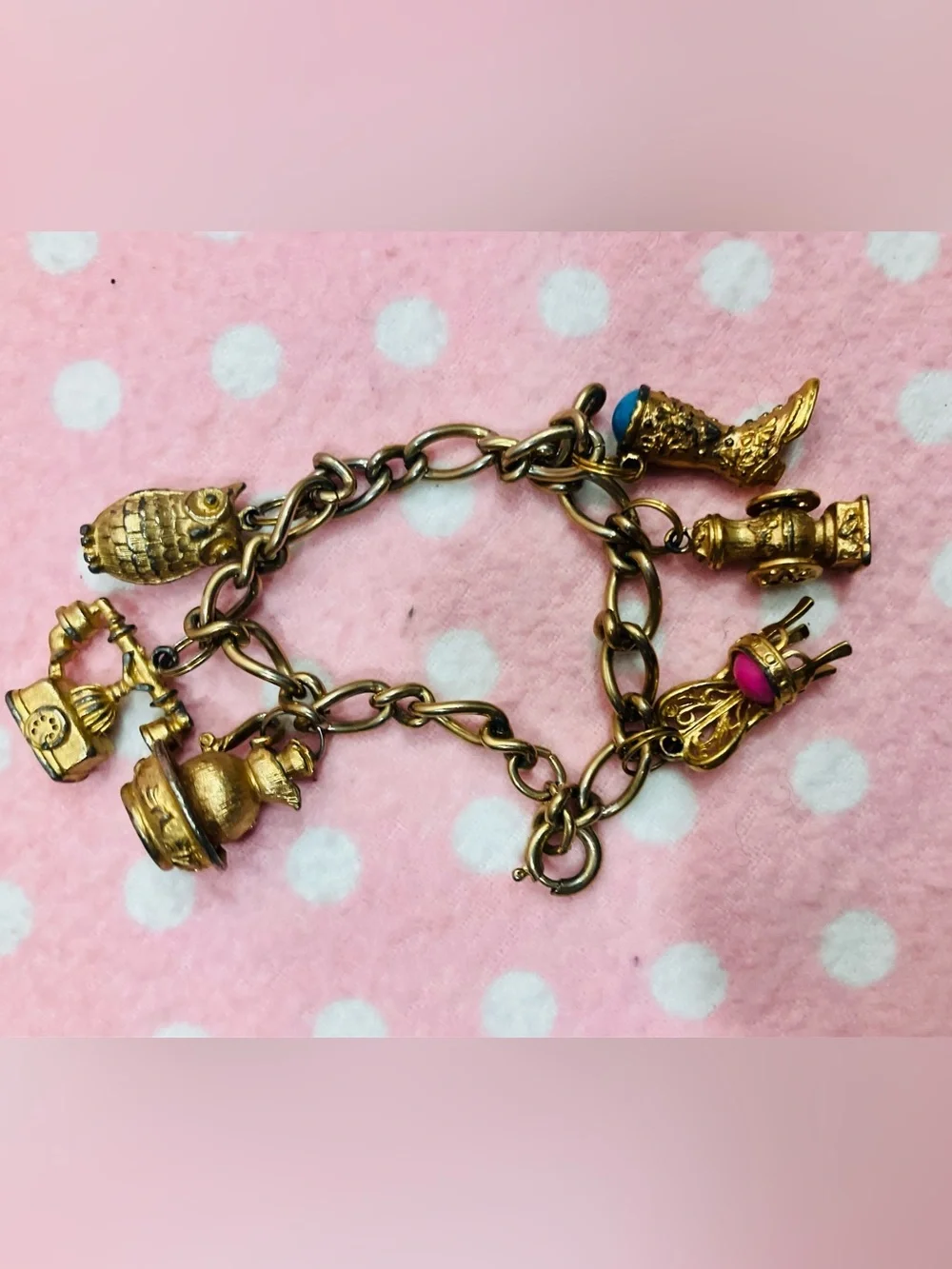 Avon Faux Gold charm bracelet - medium
